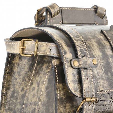 Кожаный ранец "Максимус 3" (пепел глянец)